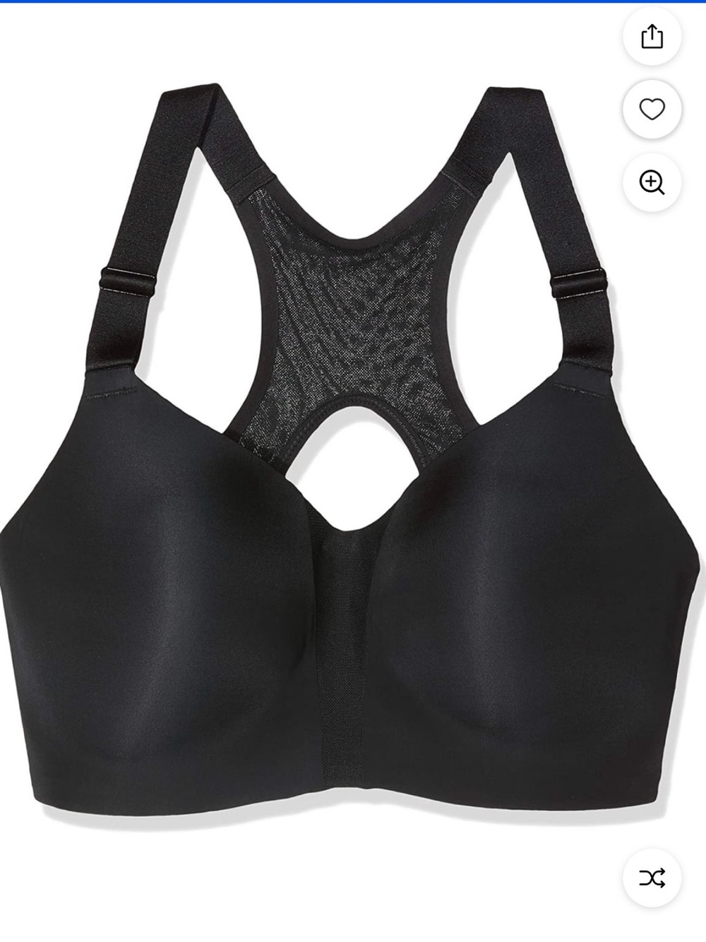 Nike Rival Plus Size Bra DRI-Fit Ultimate High Support 36DD Black underwire